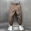 Men's Tapered Wool Blend Trousers-Trousers-Azzella London