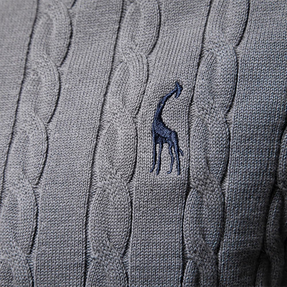 Men's Textured Cable Sweater-Sweater-Azzella London