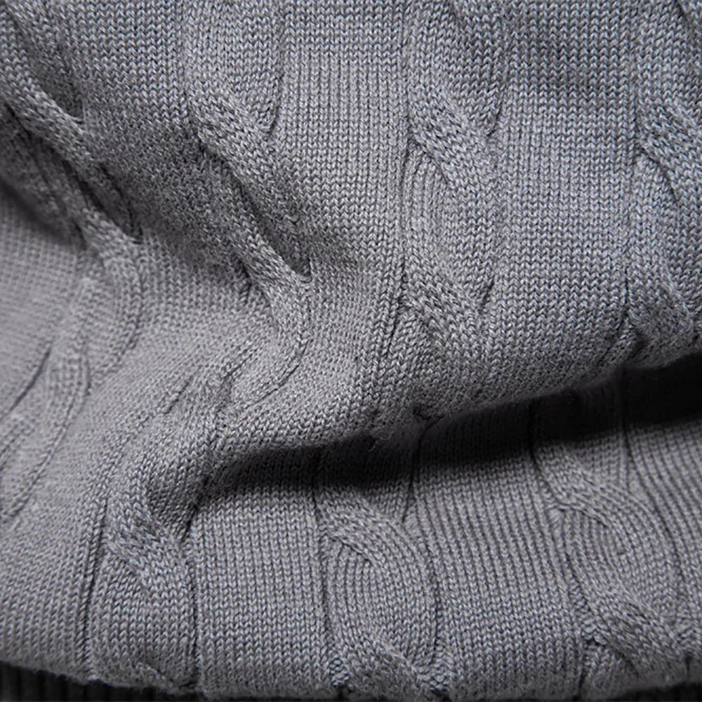 Men's Textured Cable Sweater-Sweater-Azzella London