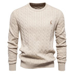 Men's Textured Cable Sweater-Sweater-Azzella London