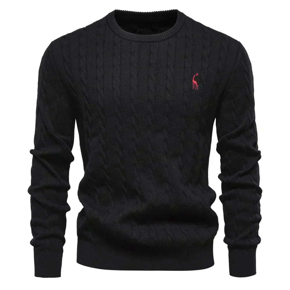 Men's Textured Cable Sweater-Sweater-Azzella London