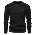 Men's Textured Cable Sweater-Sweater-Azzella London
