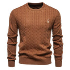 Men's Textured Cable Sweater-Sweater-Azzella London
