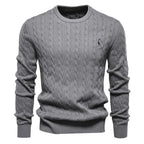 Men's Textured Cable Sweater-Sweater-Azzella London