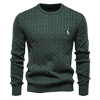 Men's Textured Cable Sweater-Sweater-Azzella London