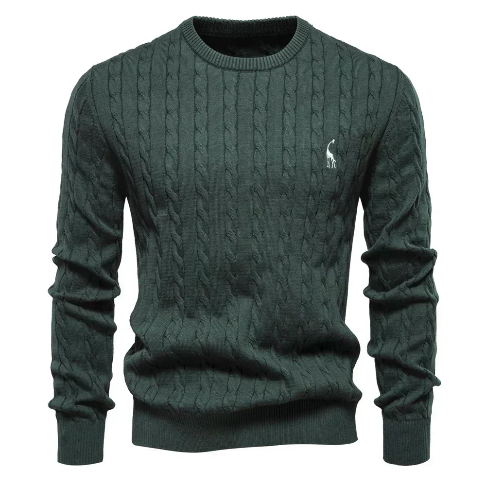 Men's Textured Cable Sweater-Sweater-Azzella London