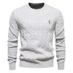 Men's Textured Cable Sweater-Sweater-Azzella London