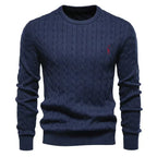 Men's Textured Cable Sweater-Sweater-Azzella London