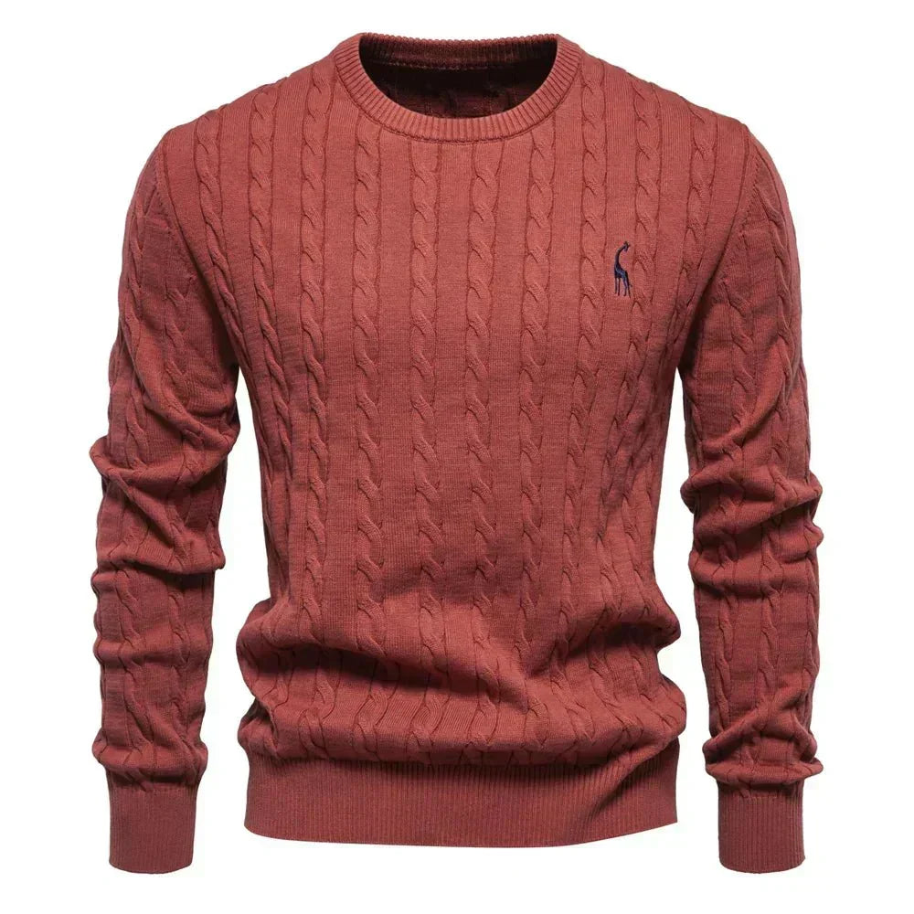 Men's Textured Cable Sweater-Sweater-Azzella London
