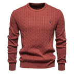 Men's Textured Cable Sweater-Sweater-Azzella London