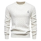 Men's Textured Cable Sweater-Sweater-Azzella London