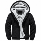 Men's Thick Lined Hooded Zip Hoodie-Hoodie-Azzella London