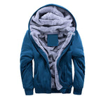 Men's Thick Lined Hooded Zip Hoodie-Hoodie-Azzella London