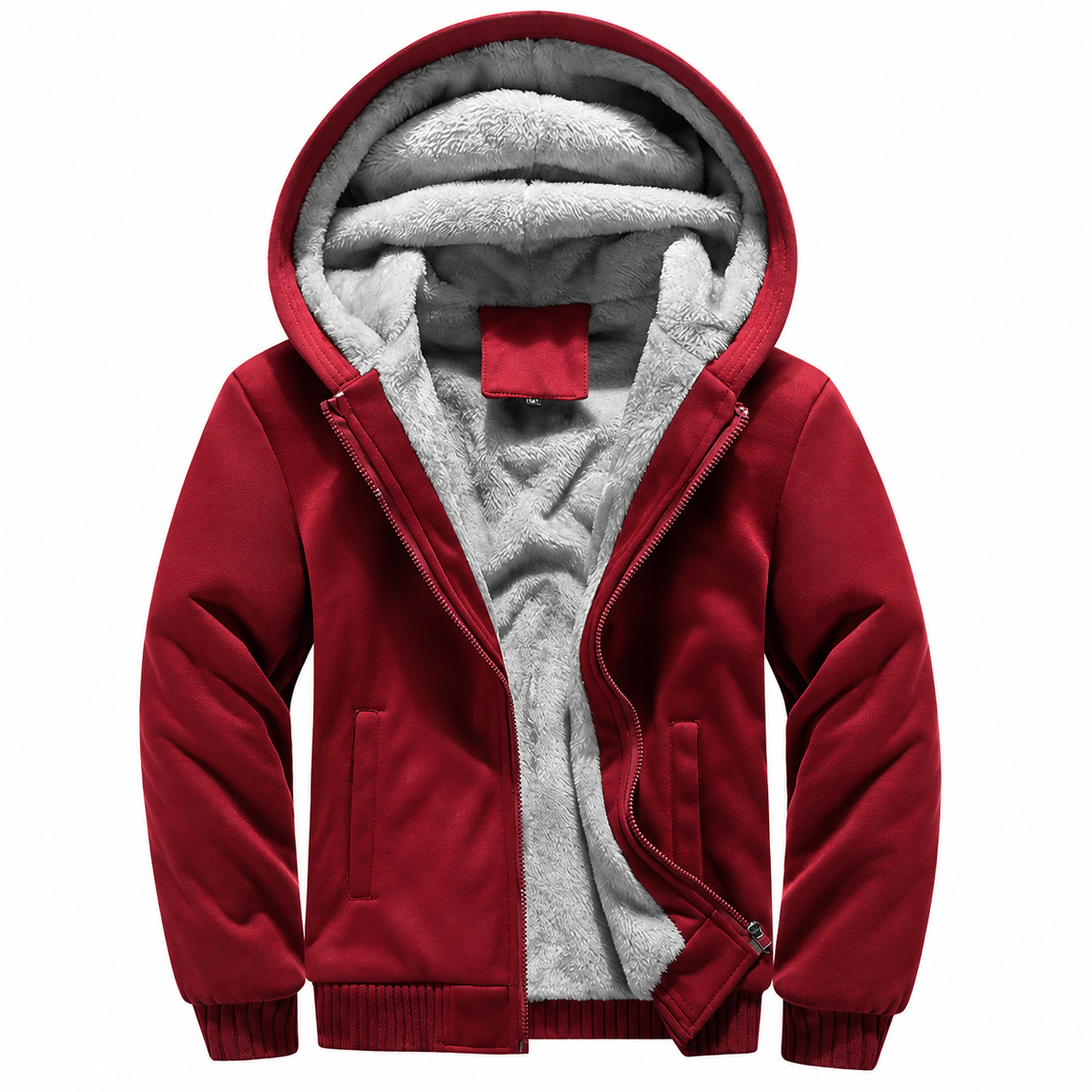 Men's Thick Lined Hooded Zip Hoodie-Hoodie-Azzella London