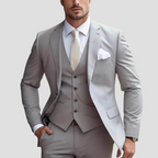 Men’s Three Piece Slim Fit Tailored Formal Suit Set-Azzella London