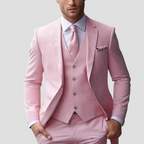Men’s Three Piece Slim Fit Tailored Formal Suit Set-Azzella London