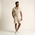 Men's Two-Piece Shirt and Shorts Set-Azzella London