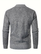 Men's V-Neck Knit Cardigan-Cardigan-Azzella London