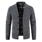 Men's V-Neck Knit Cardigan-Cardigan-Azzella London