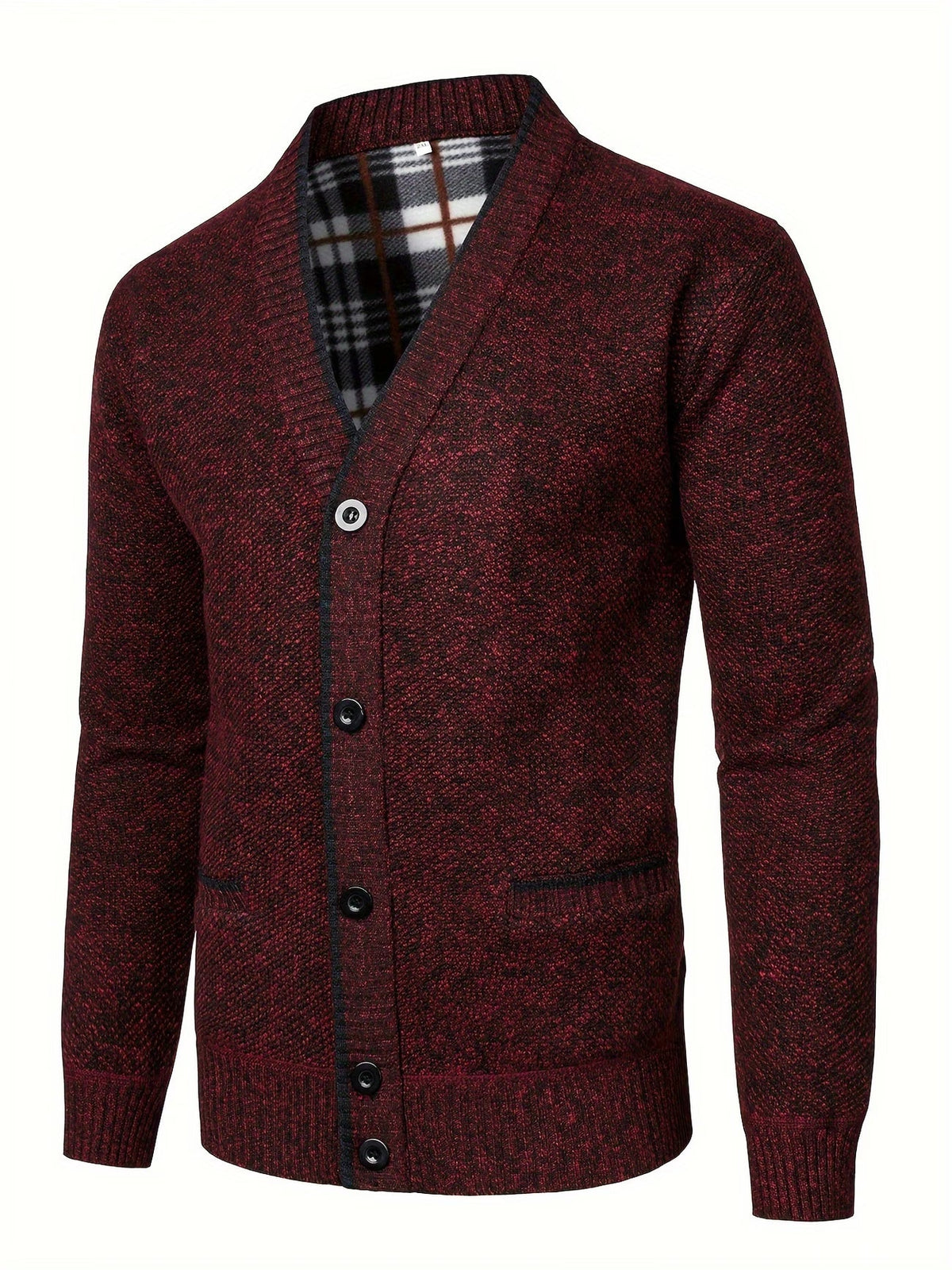 Men's V-Neck Knit Cardigan-Cardigan-Azzella London