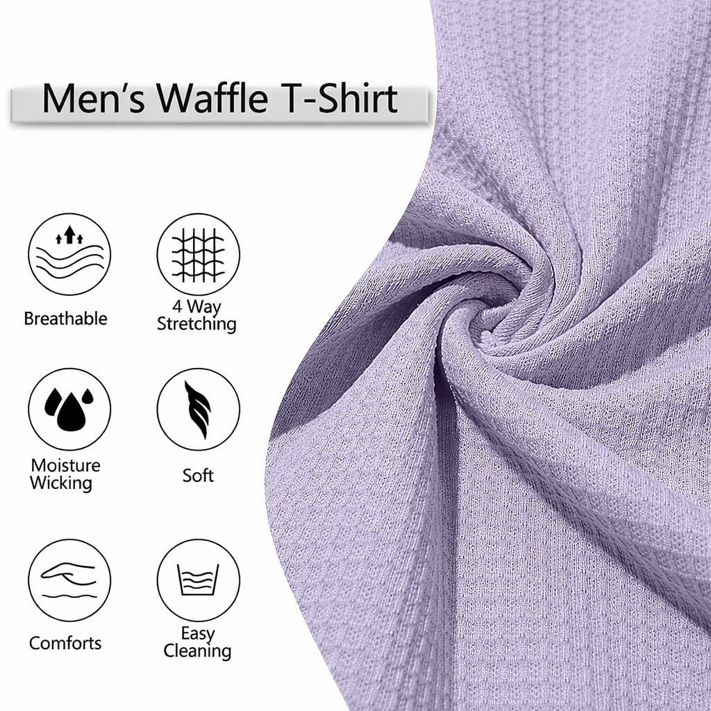 Men's V-Neck Waffle T-Shirt-T-Shirt-Azzella London