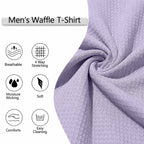 Men's V-Neck Waffle T-Shirt-T-Shirt-Azzella London