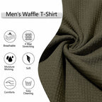 Men's V-Neck Waffle T-Shirt-T-Shirt-Azzella London