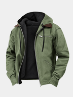 Men's Vintage Hooded Jacket-Jacket-Azzella London