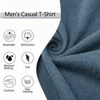 Men's Vintage-Wash Cotton Henley Tee-T-Shirt-Azzella London