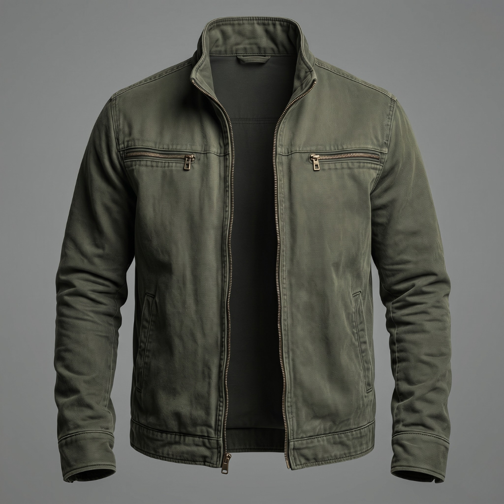 Men's Vintage Washed Cotton Jacket-Jacket-Azzella London