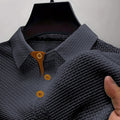 Men's Waffle-Knit Polo-Polo Shirt-Azzella London