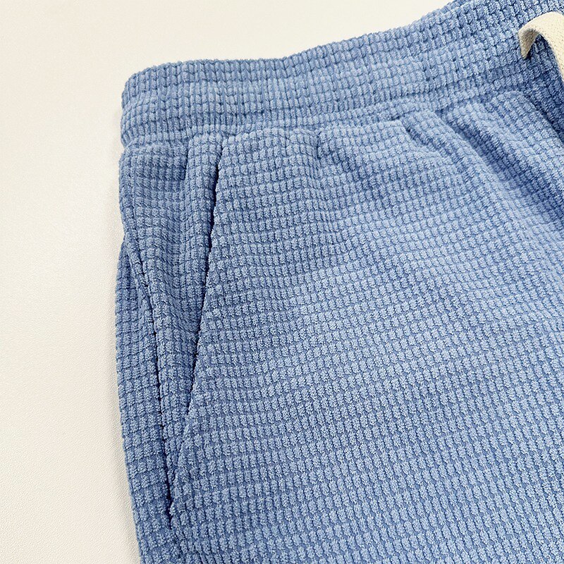 Men's Waffle-Knit Shorts-Shorts-Azzella London