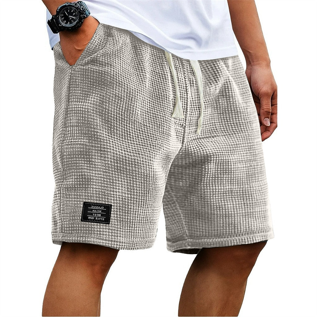 Men's Waffle Shorts-Shorts-Azzella London