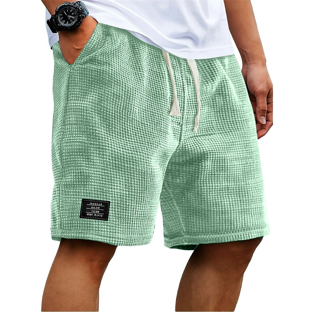 Men's Waffle Shorts-Shorts-Azzella London