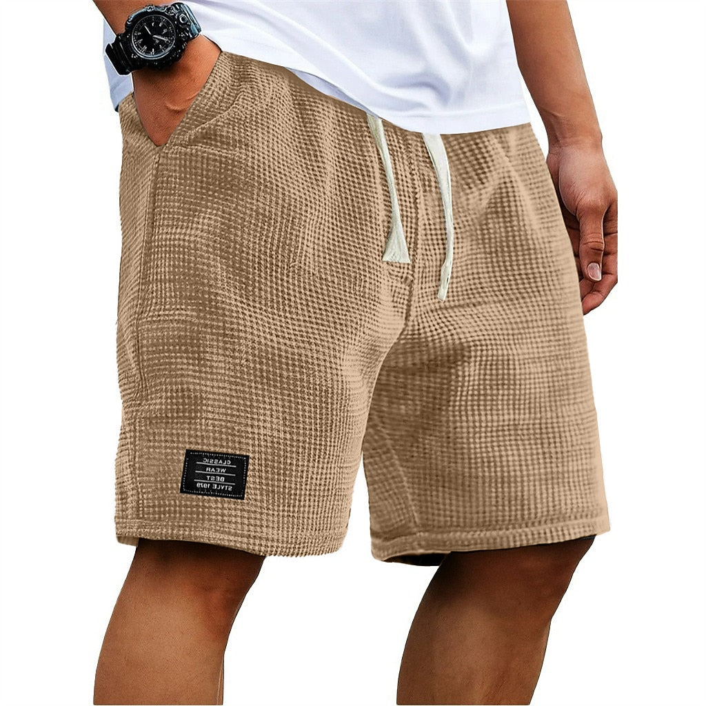 Men's Waffle Shorts-Shorts-Azzella London