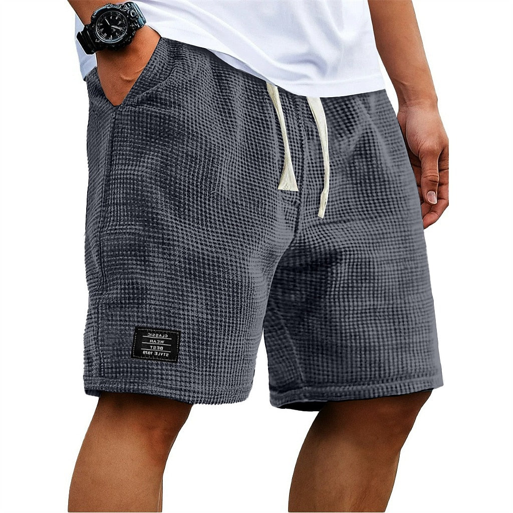 Men's Waffle Shorts-Shorts-Azzella London