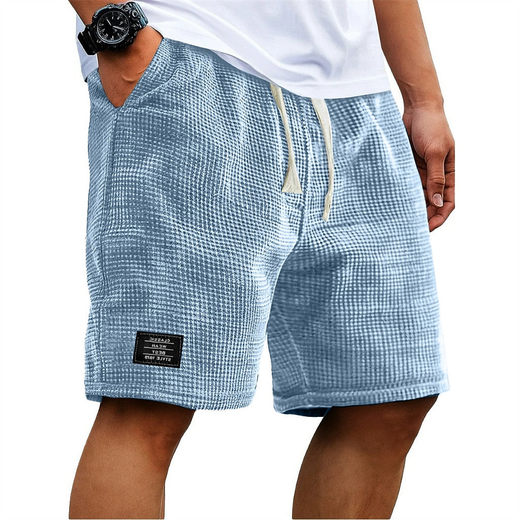 Men's Waffle Shorts-Shorts-Azzella London
