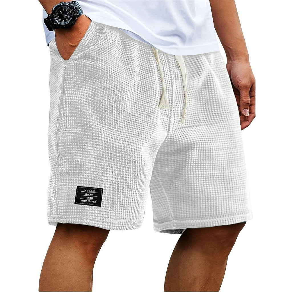 Men's Waffle Shorts-Shorts-Azzella London