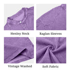 Men's Washed Cotton Henley-Shirt-Azzella London