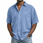 Men's Washed Cotton Shirt-Shirt-Azzella London