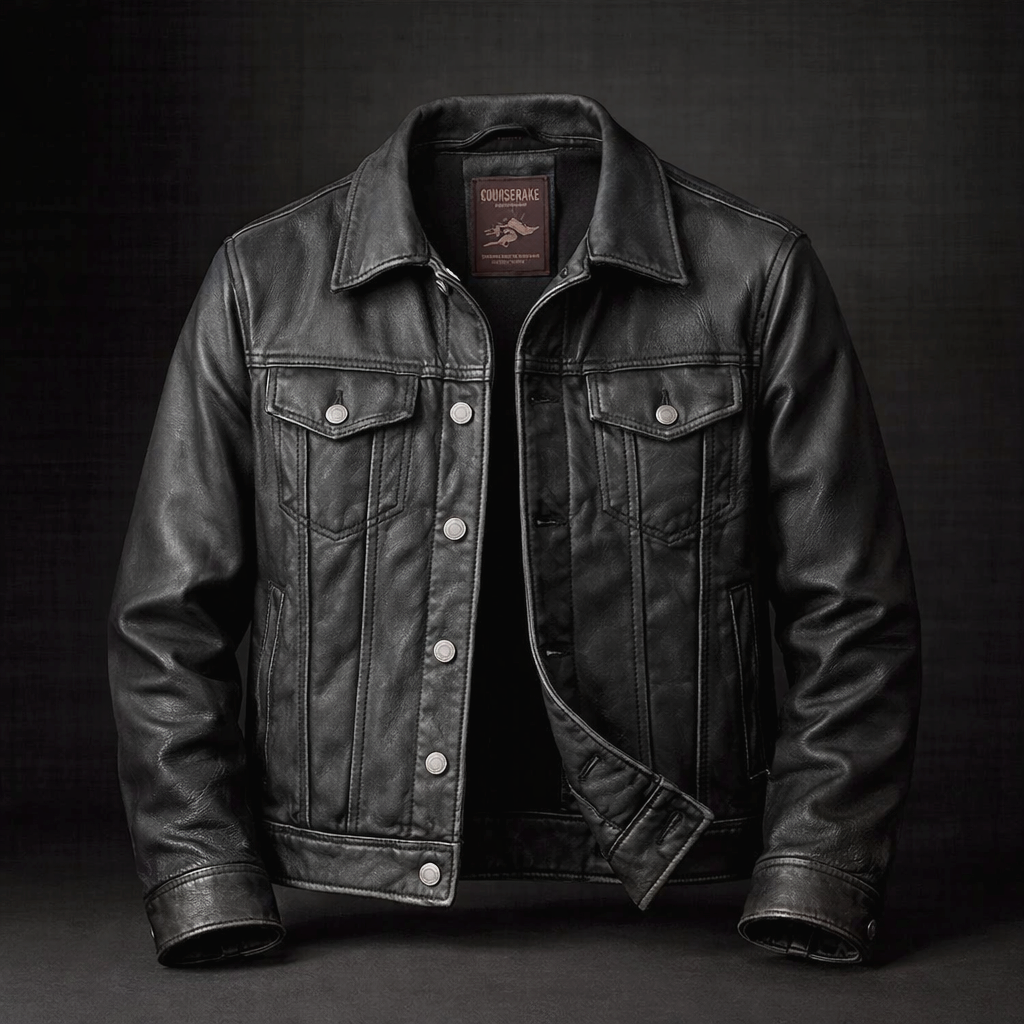 Men's Western Style Trucker Jacket-Azzella London