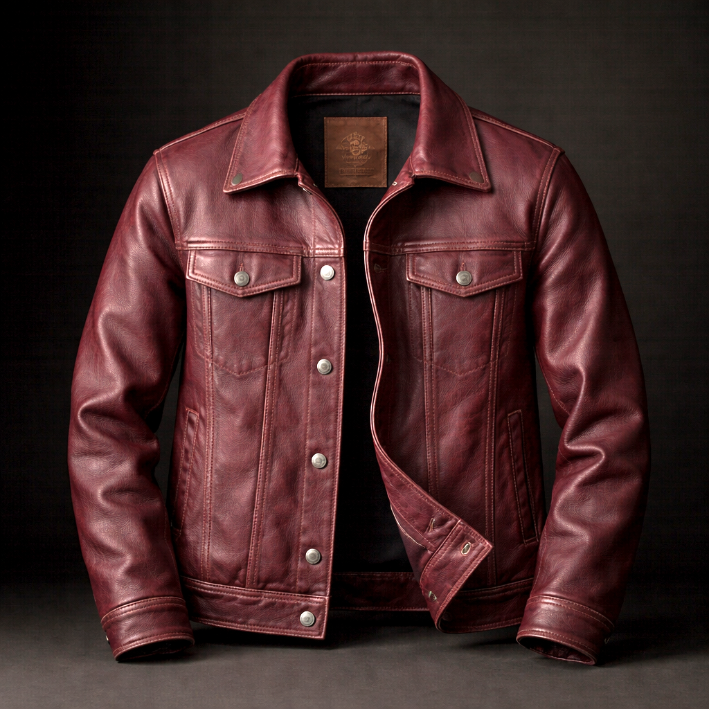 Men's Western Style Trucker Jacket-Azzella London
