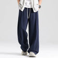 Men's Wide-Leg Linen Trousers-Pants-Azzella London