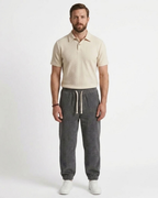 Men's Wide Leg Trousers Textured-Azzella London