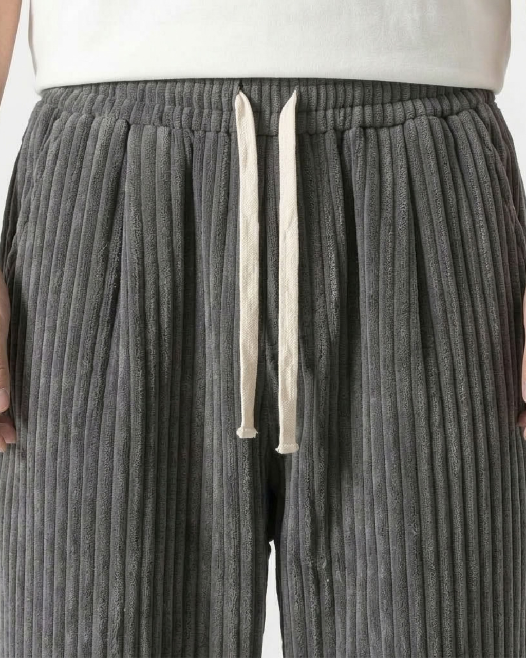 Men's Wide Leg Trousers Textured-Azzella London