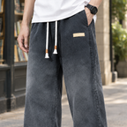 Men's Wide Leg Trousers Woven-Azzella London