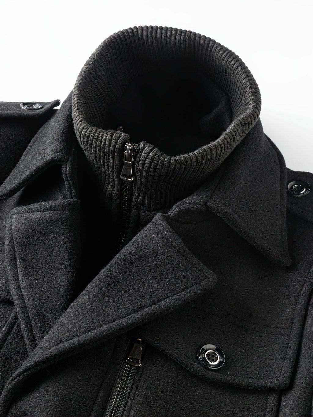 Men's Wool Blend Tweed Jacket-Jacket-Azzella London