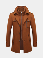 Men's Wool Blend Tweed Jacket-Jacket-Azzella London