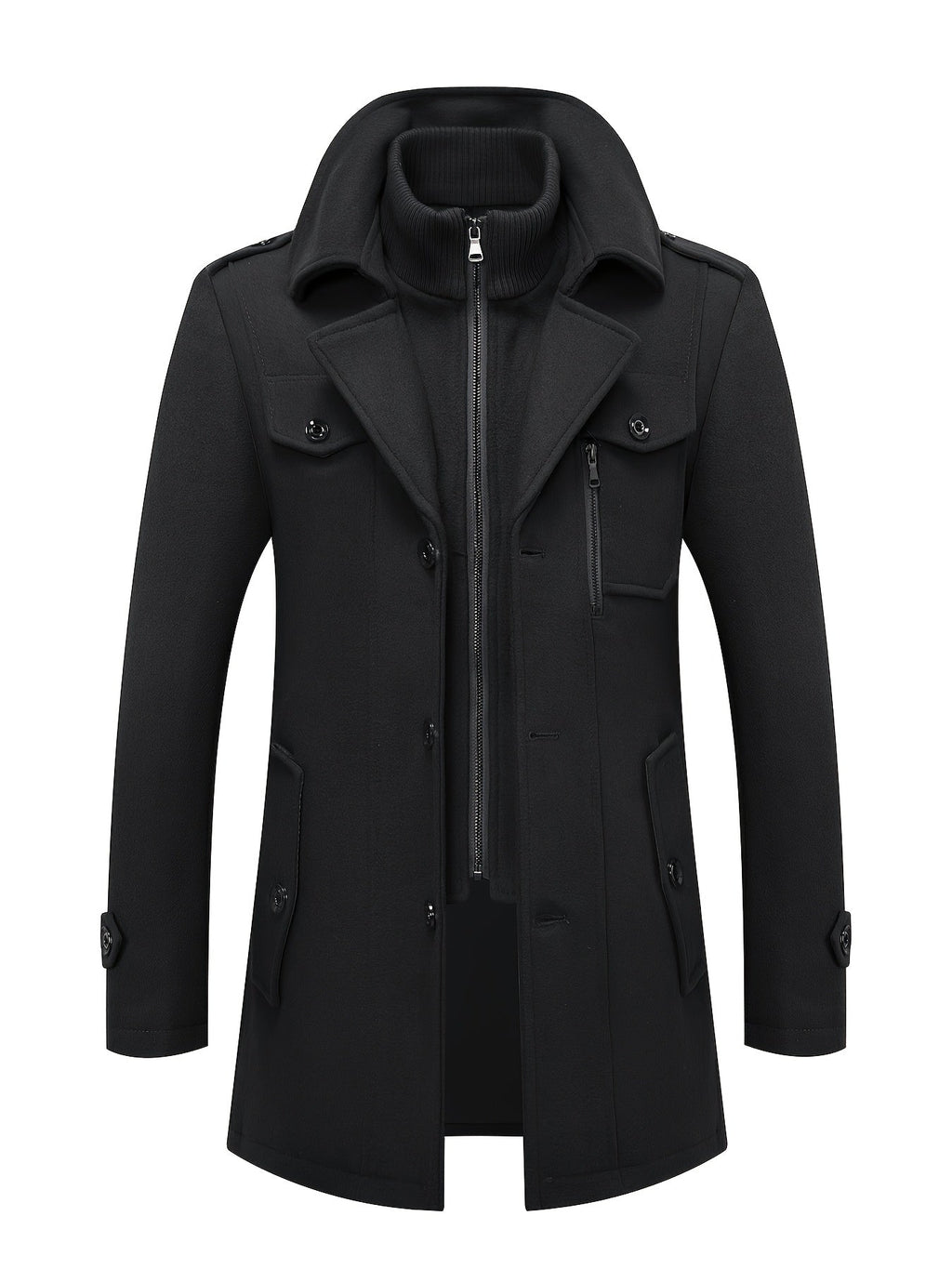 Men's Wool Blend Tweed Jacket-Jacket-Azzella London