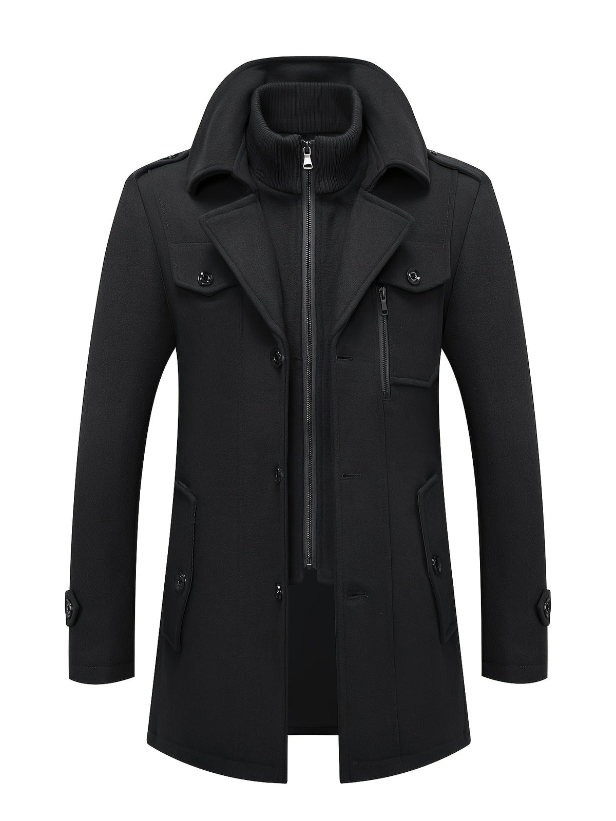 Men's Wool Blend Tweed Jacket-Jacket-Azzella London